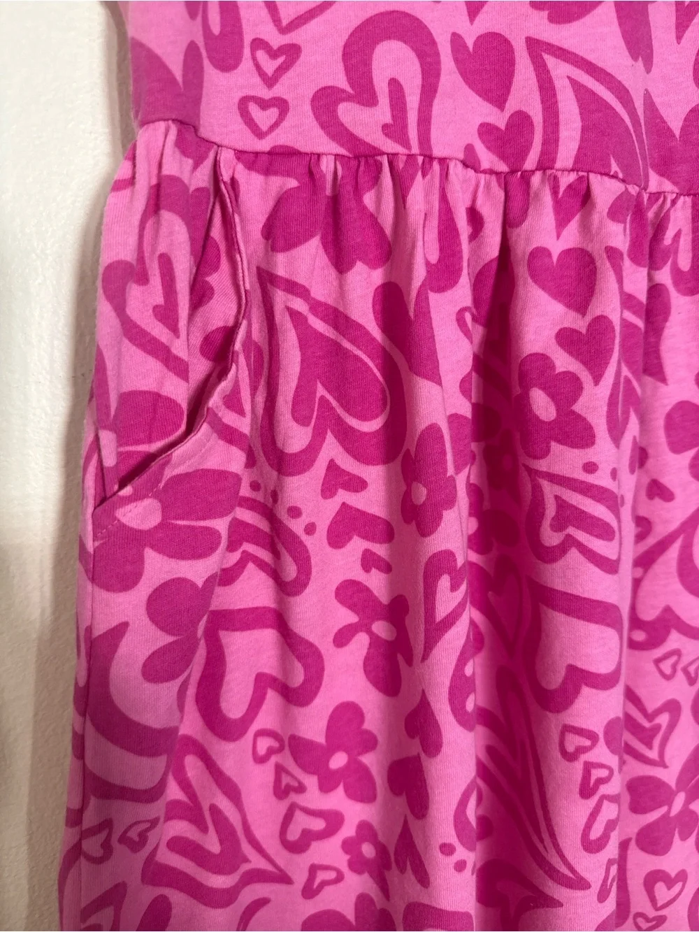 wonder nation Pink & Magenta Sleeveless Heart Floral Knit Dress